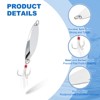 Unique Bargains Treble Hooks Metal Spinner Fishing Spoons for Freshwater Saltwater Salmon 10 Pcs - 3 of 4