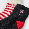 Women's Embroidered 2pk Cozy Ankle Socks - 3 of 3