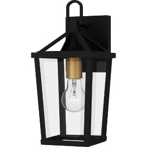 Hull 1-Light Matte Black Outdoor Wall Lantern - 1 of 4