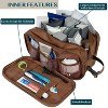 Travel Toiletries Bag | Water-resistant Dopp Kit, PU Leather Shaving Pouch Organizer for Accessories - 4 of 4