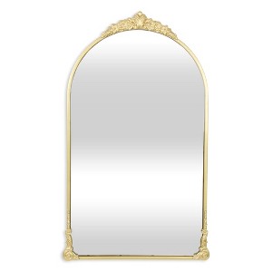 HomeRoots 34" Gold Metal Arch Accent Mirror - 1 of 4