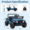 Jojoka 12V Licensed Toyota Ride-On Pickup Truck for Kids, Electric Vehicles with Remote Control, Suspension, Truck Bed - 2 of 4