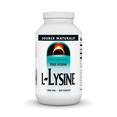L-Lysine 1000 mg by Source Naturals, Inc.  -  200 Tablet