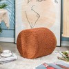 Nordlys Bouclé Pouf with Wooden Base Vintage Style Upholstery Living Room - 2 of 4