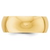 Black Bow Jewelry 7mm to 12mm 14K Yellow Gold Half Round Standard Fit Band - 2 of 4
