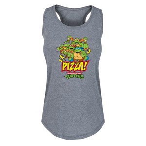 Women's - Teenage Mutant Ninja Turtles - Pizza Graphic Racerback Tank - 1 of 4