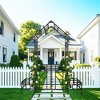 Chery Life Metal Garden Arch with Gate with planter, Climbing Plants Support Rose Arch Outdoor Black - 4 of 4