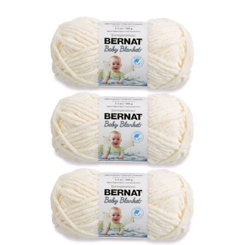 Bernat Baby Blanket Vanilla Yarn - 3 Pack Of 100g/3.5oz
