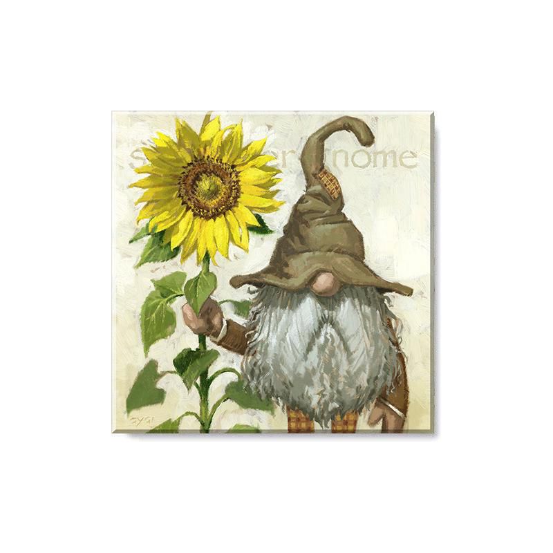Sullivans Darren Gygi Sunflower Gnome Canvas, Museum Quality Giclee Print, Gallery Wrapped, Handcrafted in USA, 1 of 4