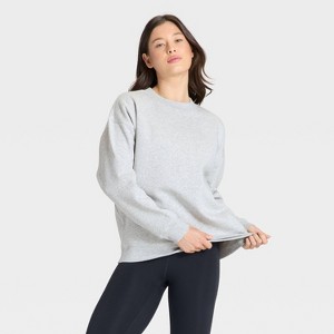 Women's Active Comfort Oversized Crewneck Sweatshirt - All In Motion™ - 1 of 4