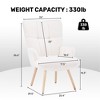 FERPIT Accent Chair Wingback Design with Rubberwood Legs & Levelers - 3 of 4