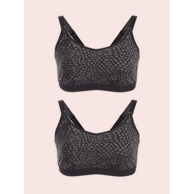 Leading Lady The Blake - Gathered-Front Comfort Nursing Bra 2-Pack