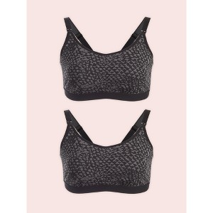 Leading Lady The Blake - Gathered-Front Comfort Nursing Bra 2-Pack - 1 of 4