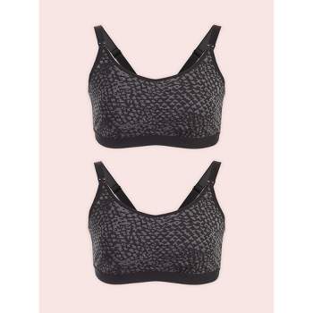 Leading Lady The Brigitte Full Coverage Wirefree - Molded Padded Seamless  Bra In Black, Size: 50g : Target