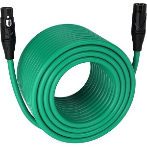 LyxPro 15 ft Red Balanced XLR Cable – 3‑Pin Male‑to‑Female Mic Cord for Studio, Live - 1 of 4