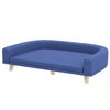 PawHut Dog Sofa Couch, Pet Bed with Comfortable Luxury Cushion, Washable Cover, Wooden Legs, Anti-slip Mat for Large Dogs, Cats, Kittens - 4 of 4