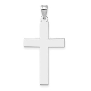 Black Bow Jewelry 14k White Gold, Simple Latin Cross - 1 of 4