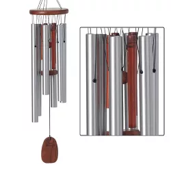 Woodstock Chimes Signature Collection, Singing in the Rain Chime, 25'', Silver Wind Chime RAIN