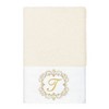 Linum Home Textiles 100% Turkish Cotton MONICA Gold Thread 2PC Embellished Hand Towel Set - 2 of 3