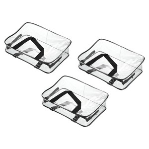 Unique Bargains PVC Transparent Toiletry Bags Cosmetic Pouch with Zipper and Handle Strap - 1 of 4