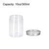Unique Bargains Aluminum Lid Food Storage Containers Round Clear Plastic Jars 8 Pcs - 4 of 4