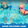 Joyfy 8 Pcs Diving Pool Toys, Colorful Dive Circles Swimming Pool Rings for Kids Underwater Adventures Swimming Diving Toy Summer Swim Water Fun Games - 2 of 4