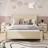 Queen Size Wood Platform Bed with Headboard and Wooden Slat Support for Bedroom or Apartment - 4 of 4