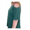 Women's One Shoulder Strappy Top, Green - Shirley Stone - 3 of 3