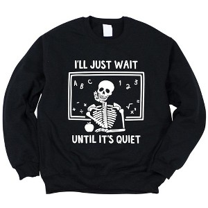 Simply Sage Market Women's Graphic Sweatshirt Wait Until It's Quiet Apple - 1 of 4