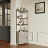 ODK 70.9 Inch Tall Corner Shelf Cabinet, 5 Tier Farmhouse Corner Stand, Industrial Corner Bookcase, Multifunctional Display Organizer for Living Room - 2 of 4