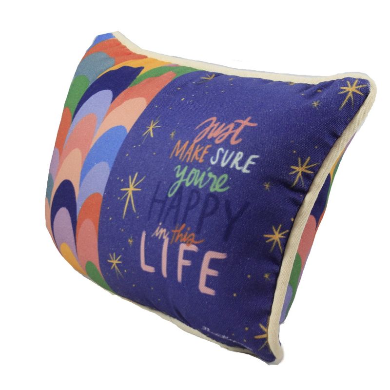 Home Decor 8.0 Inch Brights Just Make Sure Pillow Positive Script Throw Pillows, 3 of 4