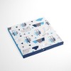Bacati - Woodlands Aqua/Navy/Gray Boys Cotton Storage Box Small - 3 of 4