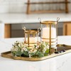 Sullivans 9.75" & 7.75" Gold Handled Candle Holder Set of 2, Metal - 4 of 4