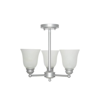 14.5" 3-Light Semi Flushmount Pendant (Includes Light Bulb) - Cresswell Lighting