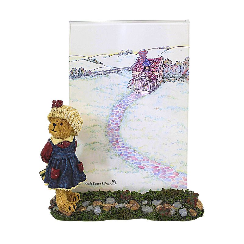 Boyds Bears Resin 6.25 In Bailey...Off To School Frame Bearstone 1E Single Image Frames, 1 of 4