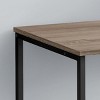 INFURNIC Desks Modern Computer Desk Writing Workstation with Storage Drawers and Metal Legs for Home Office, Brown, 40"*19"*30" - 3 of 4
