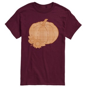 Men's - Instant Message - Muted Plaid Pumpkin Short Sleeve Graphic T-Shirt - 1 of 4