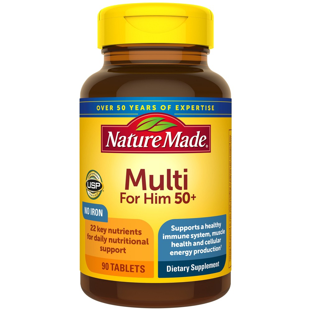 Photos - Vitamins & Minerals Nature Made Multivitamin For Him 50+ Tablets - 90ct