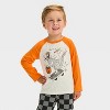 Toddler Boys' Long Sleeve Halloween Graphic T-Shirt and Fleece Jogger Pants Set - Cat & Jack™ Cream - 3 of 4