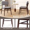 KWPZQEB Mid Century Modern Dining Chair Set of 2, Upholstered Kitchen Dining Room Chairs with Rubberwood Frame&Curved Backrest for Vanity, Living Room - 2 of 4