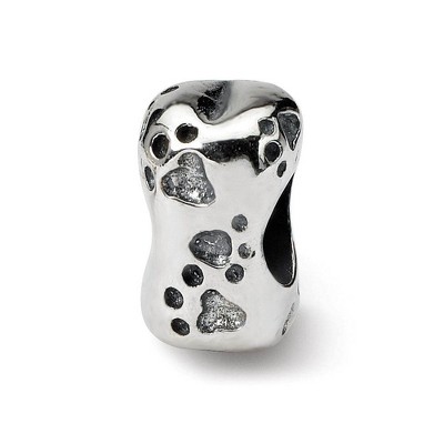 Black Bow Jewelry Sterling Silver Dog Bone Bead Charm