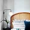 Claxy Modern Black Plug in Swing Arm Wall Lamp with On/Off Switch Wall Sconce Milky Globe Glass Shade for Bedroom - 3 of 4