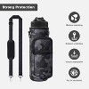 BABYYER Water Bottle Carrier Bag, with Adjustable Shoulder Strap, Sling Bag Sleeve Pouch Holder, for Walking Hiking Camping Gym - 3 of 4