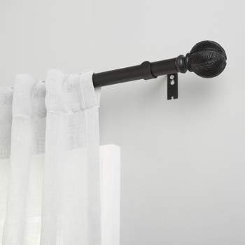 Exclusive Home Acanthus 1" Window Curtain Rod and Finial Set