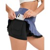 WhizMax Women Athletic Tennis Skirt Pleated Ruffle Hem High Waisted Golf Skirts with Pockets Shorts Running Workout - 4 of 4