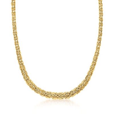Ross-Simons 10kt Yellow Gold Graduated Byzantine Necklace