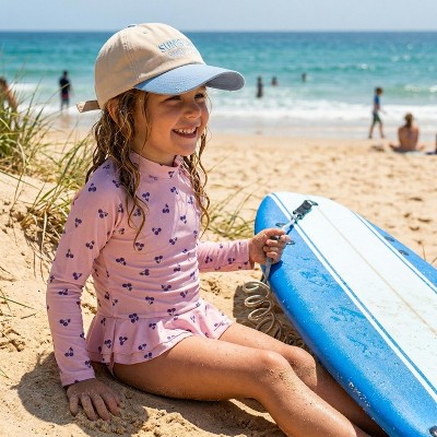 Sunguard Swim Reese Girls’ UPF 50+ Long Sleeve Two Piece Swimsuit Set | Sunguard Swim Ditsy Tropical Blue 4-5Y — фото 6