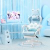 Racxily Cat Gaming Chair with Paw Lumbar Cushion, PC Video Gamer Chair for Teens & Women - 3 of 4