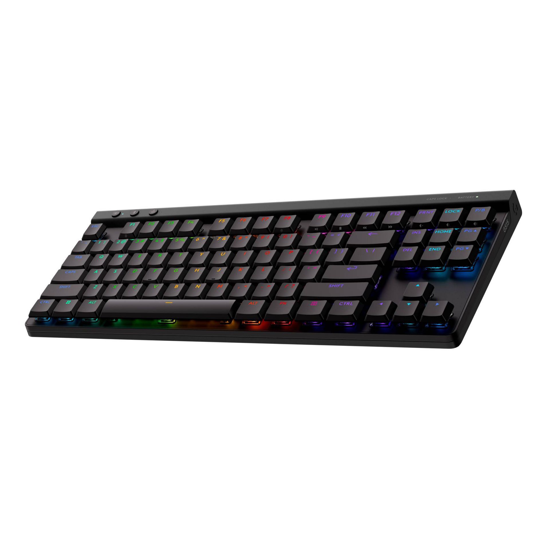 Logitech G515 LIGHTSPEED TKL Low Profile Wireless Gaming Keyboard with Tactile (Brown) Mechanical Switches - Black