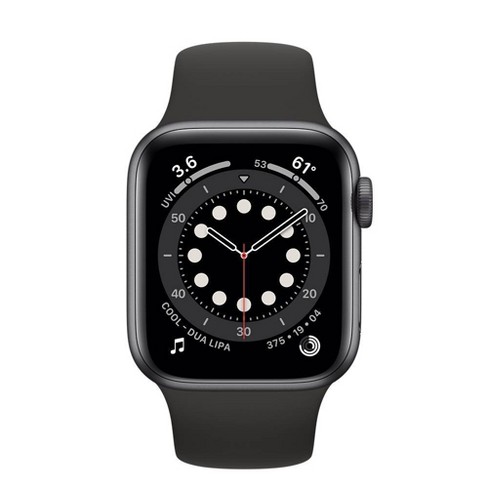 Refurbished Apple Watch Series 6 GPS + Cellular 40mm Space Gray Aluminum  Case with Black Sport Band - Target Certified Refurbished